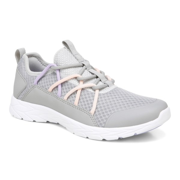 Vionic Trainers Ireland - Zeliya Lace Up Sneaker Grey - Womens Shoes On Sale | GTZRU-9865